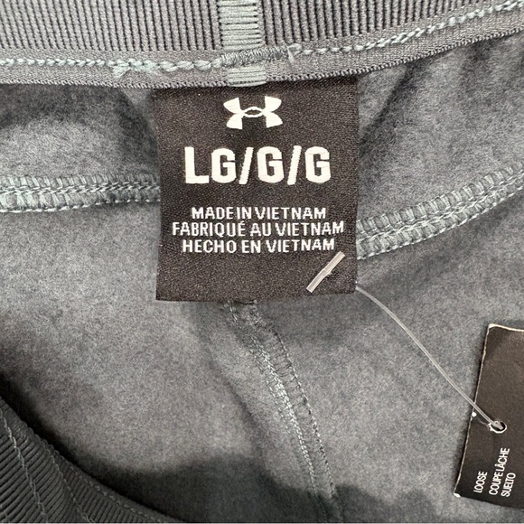 NWT Large Color Pitch Gray Under Armour Men's Playback Performance Fleece Pants. - Picture 5 of 10